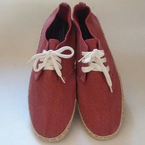 #34 New H & M Red Canvas 11.5 USA/ 45 EUR